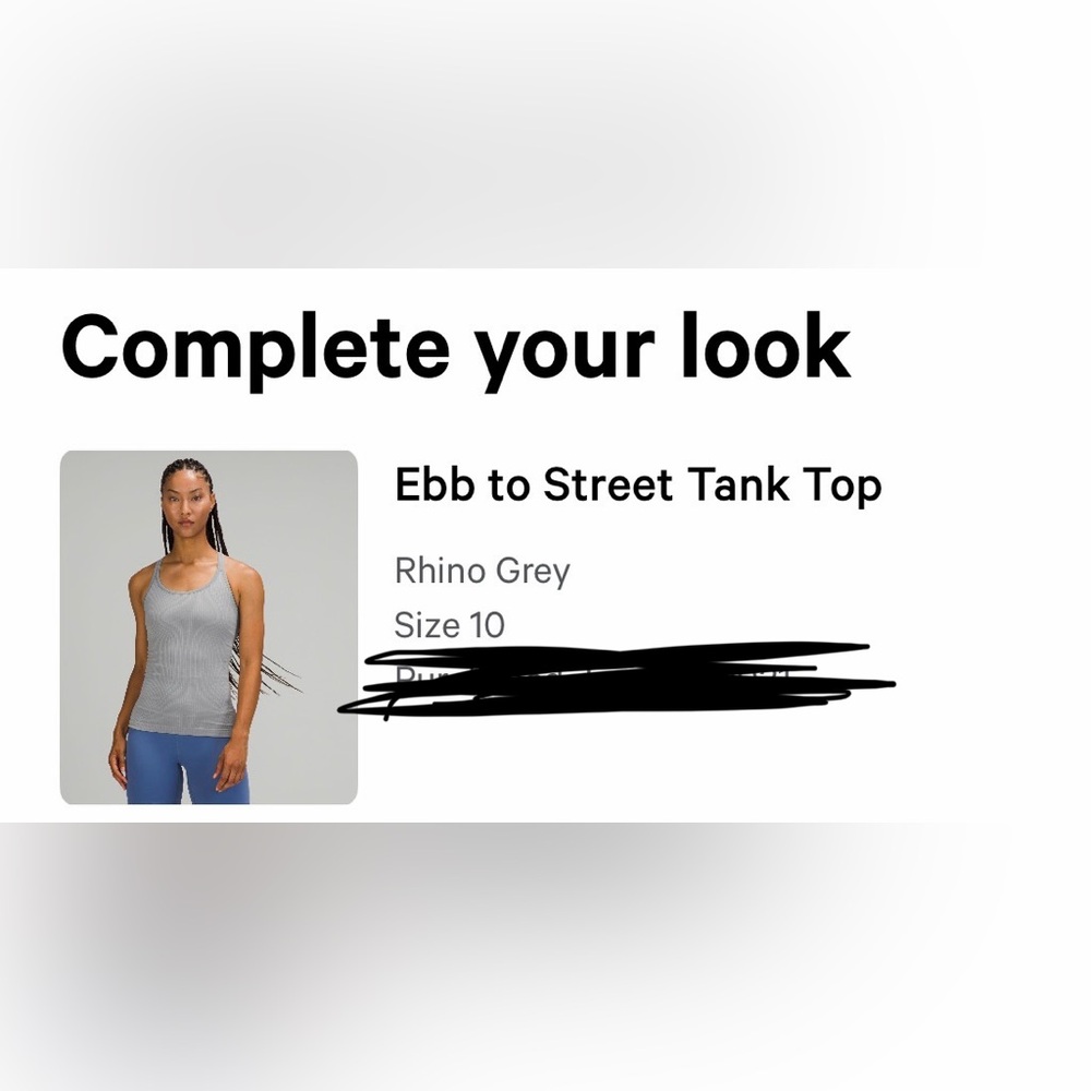 Lululemon Ebb to the street tank